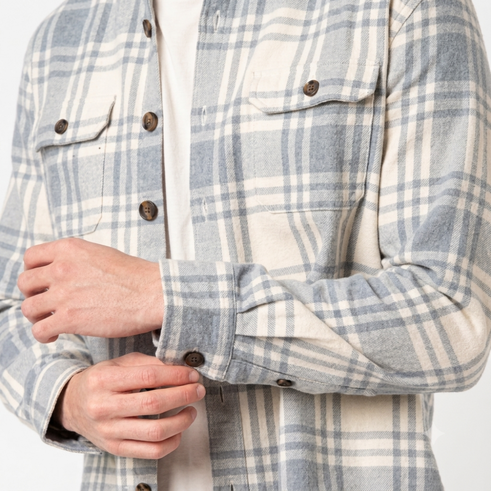 Plaid Brushed Heavyweight Flannel Shirt