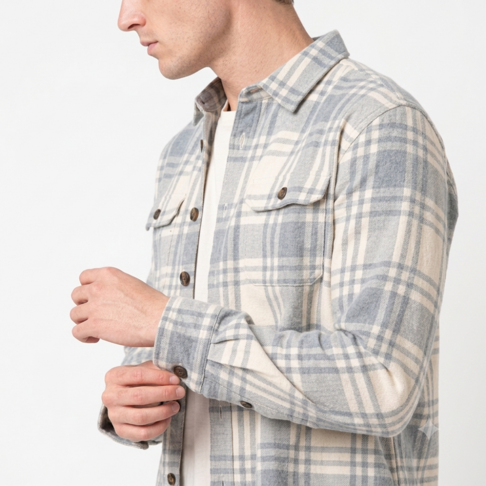 Plaid Brushed Heavyweight Flannel Shirt